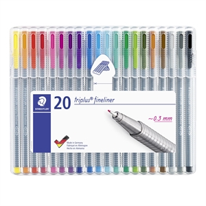 Komplet Staedtler Fineliner Triplus 0,3 mm (20)